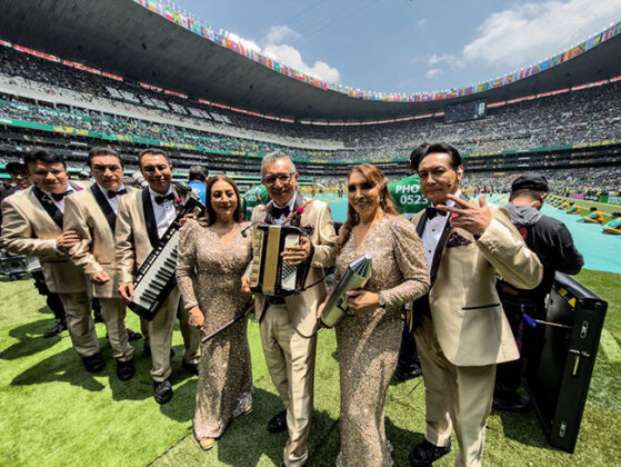 LOS ÁNGELES AZULES AND BELINDA SHINE DURING THE FIFA WORLD CUP 2026™ OPENING CEREMONY IN MEXICO